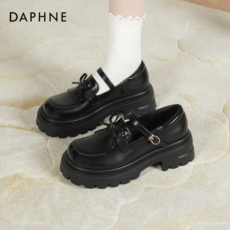 达芙妮厚底乐福鞋子女款2026新款春季爆款配裙子玛丽珍小皮鞋子女