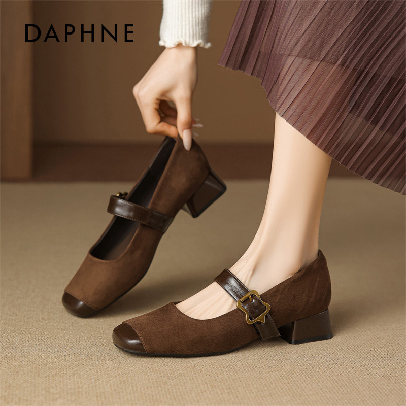 达芙妮芭蕾玛丽珍鞋女2026春季新款复古绝美单鞋气质通勤小皮鞋子