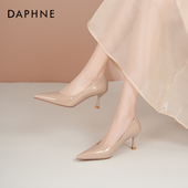 秋冬气质尖头通勤工作鞋 女鞋 法式 细跟单鞋 达芙妮高跟鞋 女2025新款