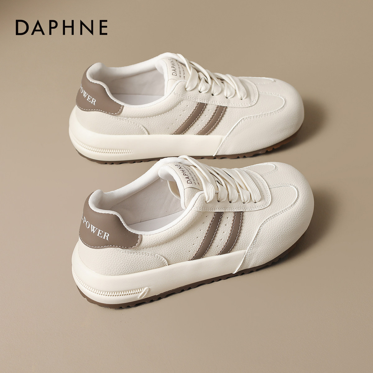 达芙妮厚底小白鞋女款2025新款爆款秋季增高女鞋百搭白色鞋子板鞋,女鞋,休闲板鞋,淘宝优惠券,粉丝福利购,淘宝优惠卷