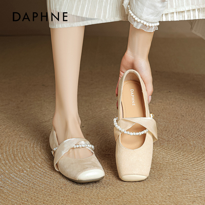 达芙妮平底玛丽珍女鞋婚鞋小单鞋