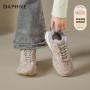 达芙妮加绒德训鞋女2025冬季新款休闲厚底阿加厚甘鞋棉鞋子雪地靴