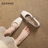 法式 女2026新款 达芙妮单鞋 粗跟小皮鞋 春季 婚鞋 女鞋 玛丽珍鞋 新中式