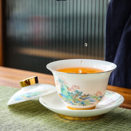 盖碗大号不烫手泡茶碗