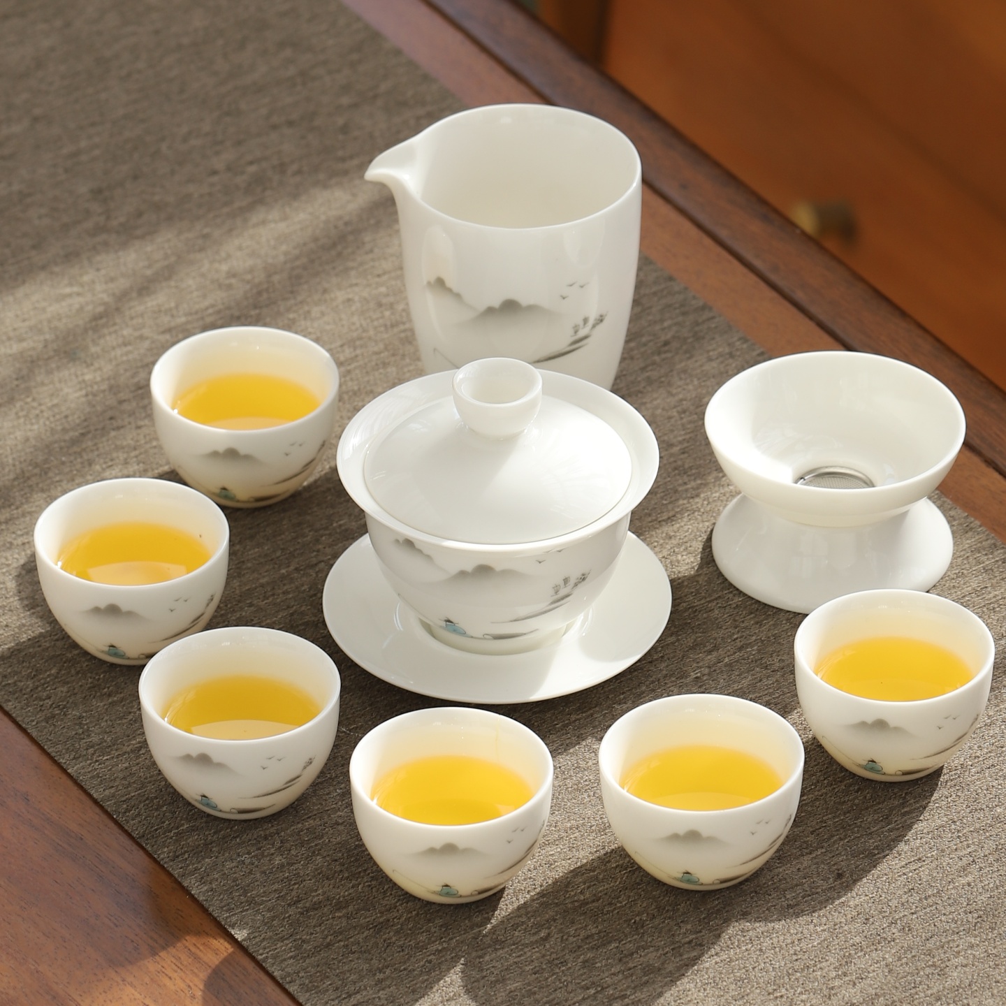 德化白瓷泡茶喝茶专用茶具套装