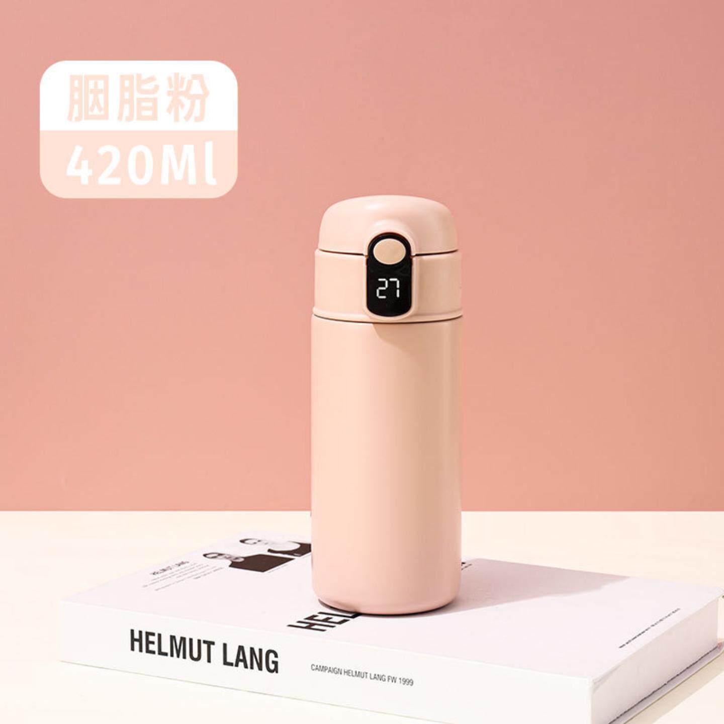 网红智能温显保温杯男女学生吸管弹跳盖水杯大容量316不锈钢杯子