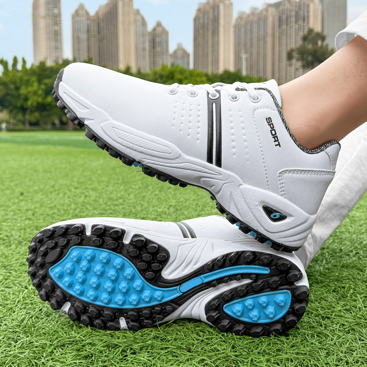 高尔夫球鞋男款2025新款防水防滑运动休闲鞋轻便透气训练鞋外贸