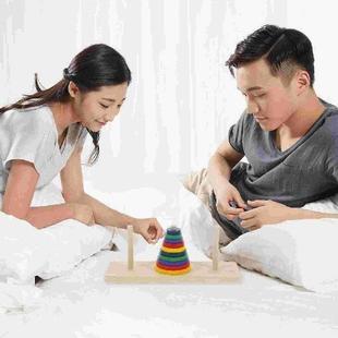 Hanoi Game Ban Board Tower Wooden Ball Puzzle Toy