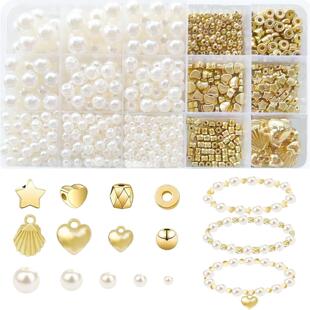 Beads For Kit Gold Diy Making Spacer Necklace Pearl Bracelet
