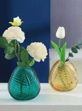 Nordic ins wind glass small vase ornaments living room flowe