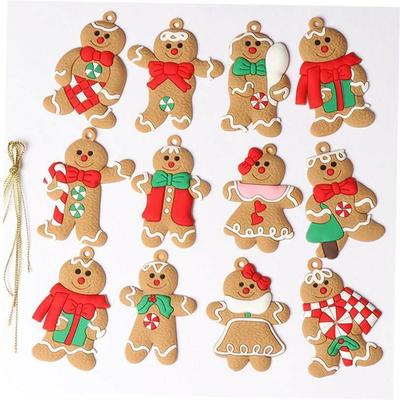 Big Sale! 12pcs Gingerbread Man Christmas Tree Ornaments