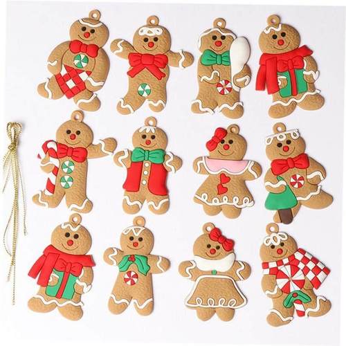 Big Sale! 12pcs Gingerbread Man Christmas Tree Ornaments