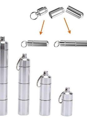 17mm Capsule Shape Aluminum Pill Case Delicate Seal