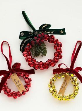 Metal Christmas Bell Ornament, Hanging Decor for Tree Wreath
