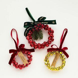Ornament Hanging Decor Metal Tree Bell for Wreath Christmas