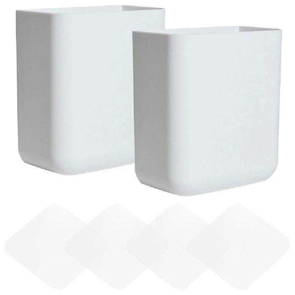 2pcs Wall Mounted Storage Box Adhesive Organizer for Remote