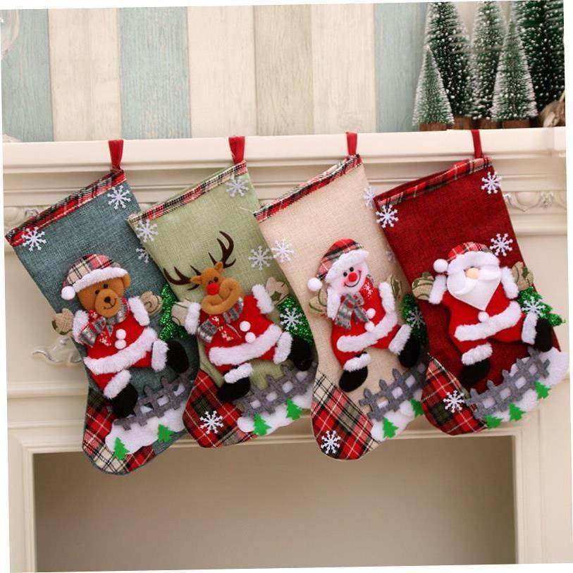 christmas decoration tree Large Christmas stocking gift bag