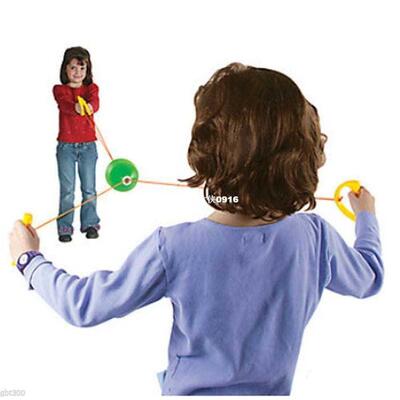 Kids Family Fun Outdoor Game Zoom Slider Zip Ball Color Rand