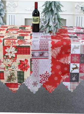 christmas decoration?tree Printed tablecloth table flag桌布