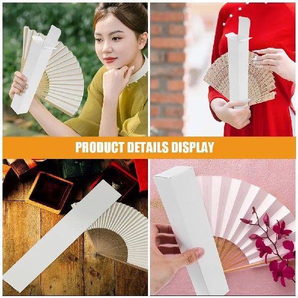 25 Pcs Folding Fan Packaging Box DIY Holders Containers