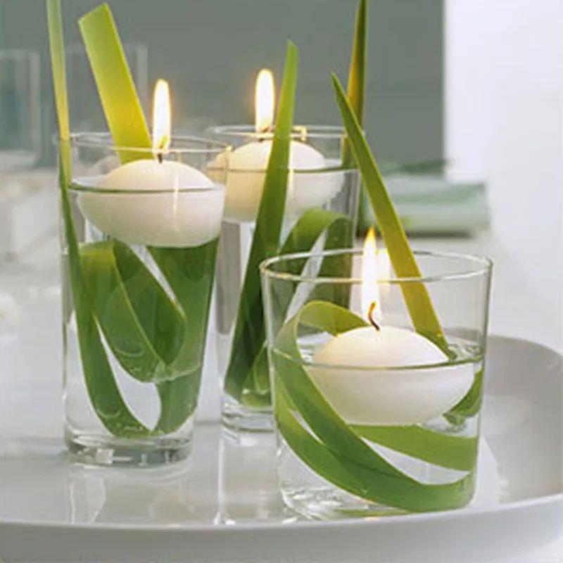 16Pcs Unscented Discs Candles Floating For Pool Party