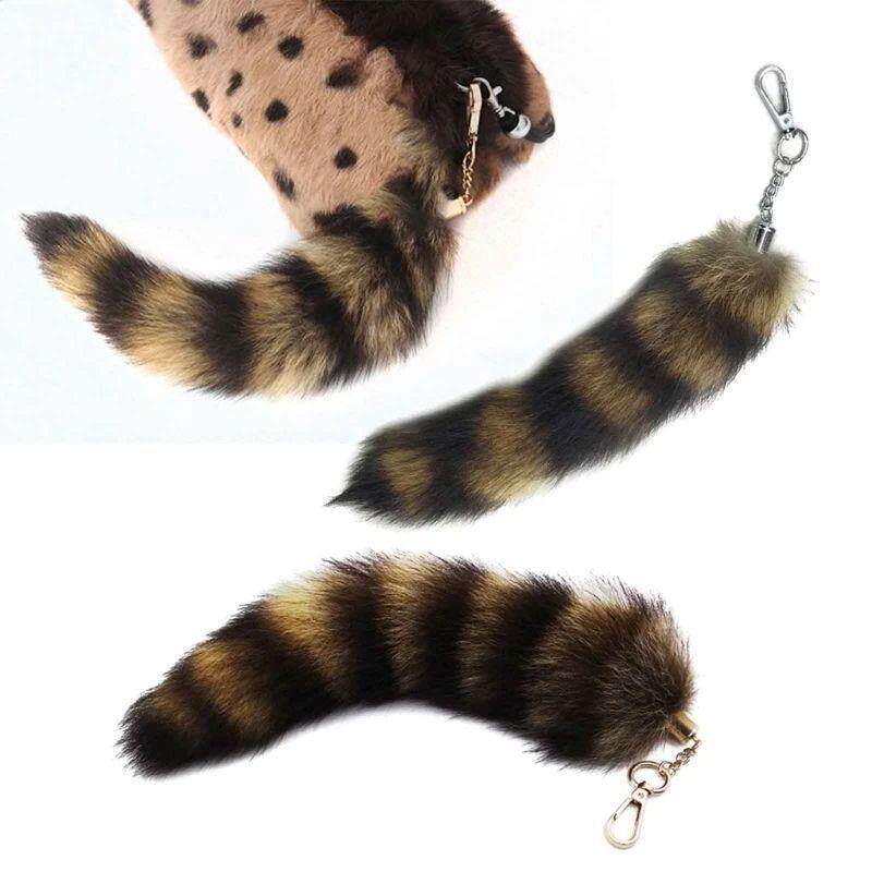 Cute Animal Tail Keychain Personalized Fur Pendant Key Chain