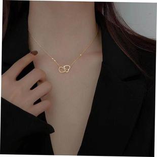 necklace ring female clavicle womens Love chain double