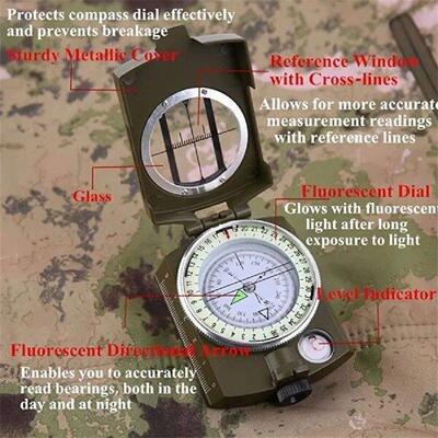Compass Waterproof High Precision Compass Outdoor Gadget