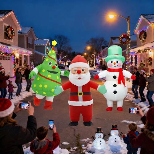 Christmas Funny Inflatable Costumes Gingerbread Man Santa Cl