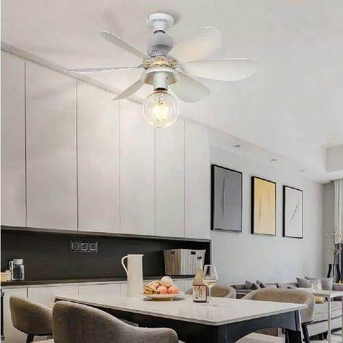 E27 Socket Fan LED Light Remote Control Ceiling Fan LED