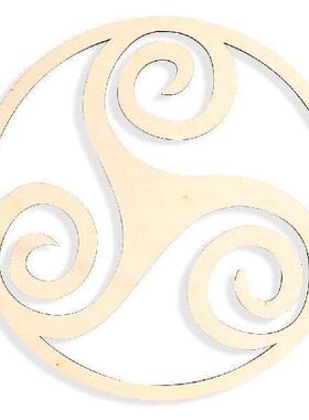 30CM Wooden Hollowed Out Spiral Pattern Pendant Home Wall
