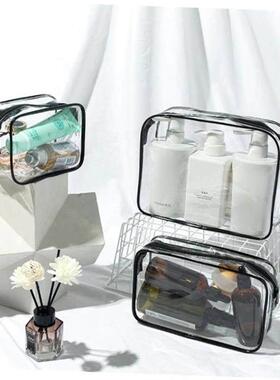 PU Travel Storage Bag Cosmetic Makeup Washbag Clear Handbag