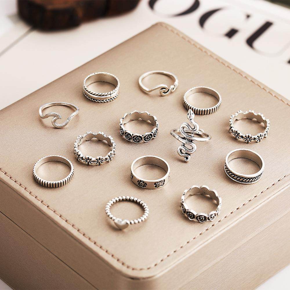 Snake Heart Rings for Women Fashion Jewelry Anillo Finger Ri