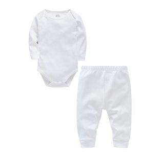 Pieces Baby Romper Plain Wit Boys Set Muslin Clothing