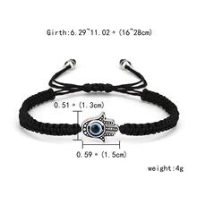 2PCS Blue Evil Eye Couple Bracelet Sets for Woman Men Charm