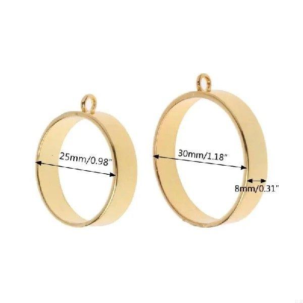 5 Pcs Creative Round Framework Transparent for Key Chains