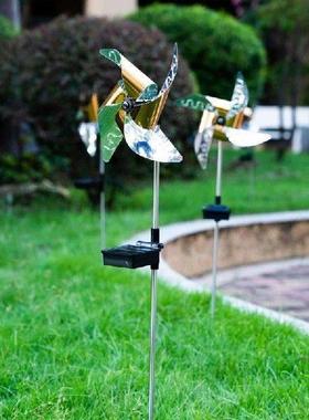 2PCS Solar Rotating Windmill Landscape Light Outdoor