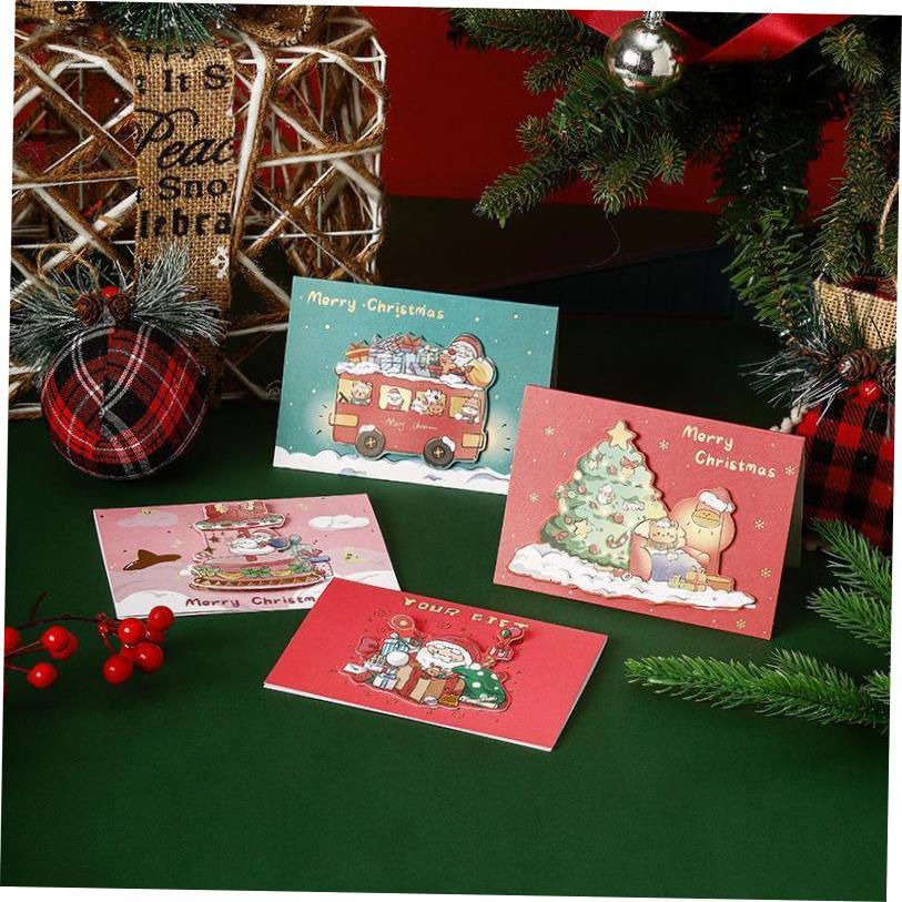 圣诞Christmas 3D greeting card Cartoon Blessing Message Card