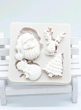 Santa Claus Silicone Resin Mold Kitchen Baking Tools DIY Cho