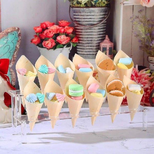 12 Hole Acrylic Ice Cream Cone Dessert Holder Display Stand