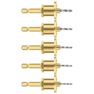Drill Bit Set 5pcs Hex Countersink 6.35mm Shank Limiting