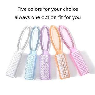 Cleaning Brush Brushes Plastic Grip Transparent Handle Nail