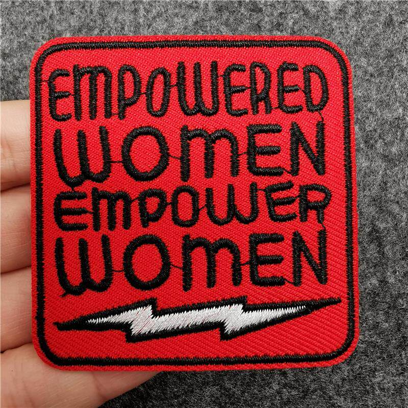 Black Red Punk Embroidered Patches Rock Anime Patches on Clo