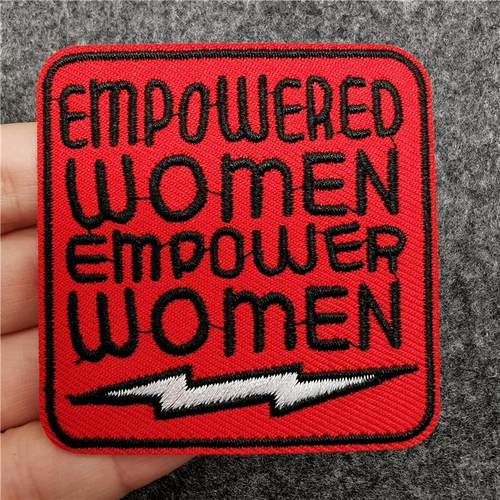 Black Red Punk Embroidered Patches Rock Anime Patches on Clo