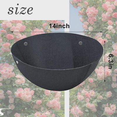 1pcs Planter Basket Fabric Liners Round Hanging Basket