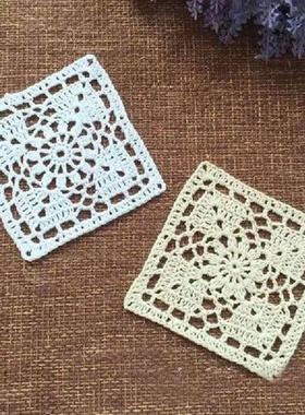 Square Handmade Lace Table Place Mat Cup Coaster Lace