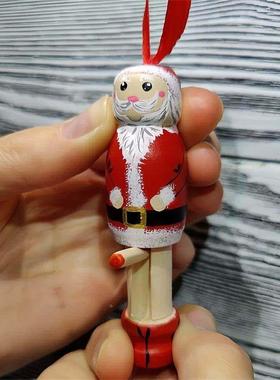 Funny Wooden Santa Stocking Fillers Christmas Tree Hanging P