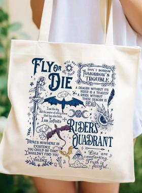 Basgiath War College Fourth Wing Tote Bags Gifts for Book Lo