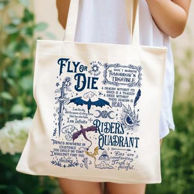 Basgiath War College Fourth Wing Tote Bags Gifts for Book Lo