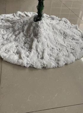 Christmas Tree Skirt Beads Imitation Snowflake Embroidery